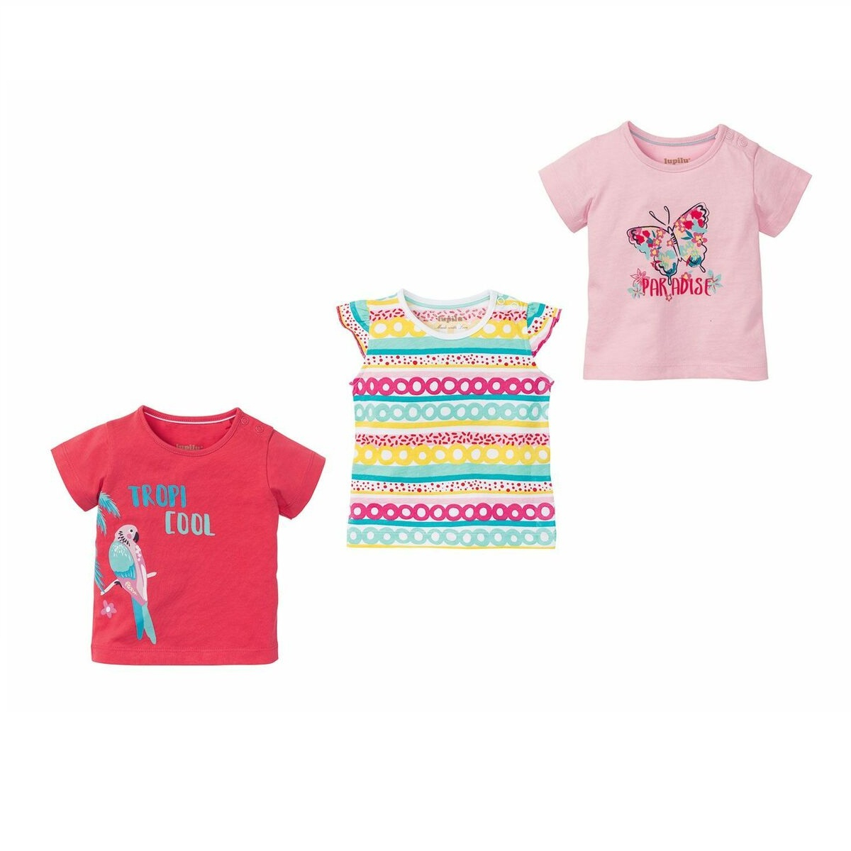 تی شرت آستین کوتاه نوزادی لوپیلو مدل 5784353 مجموعه 3 عددی