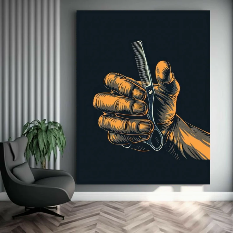 تابلو شاسی طرح دست مدل آرایشگر(1) کد BK2043