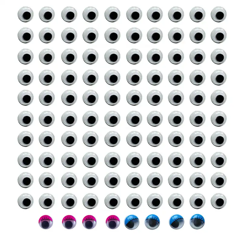 چشم عروسک طرح گرد کد MEL-CIR6 مجموعه 108 عددی