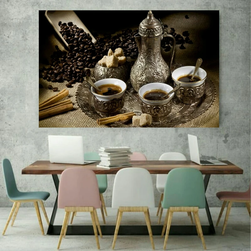 استیکر طرح فنجان و دانه قهوه کد AR30954