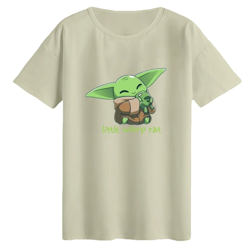 تی‌شرت لانگ آستین کوتاه زنانه مدل بیبی یودا کد۶