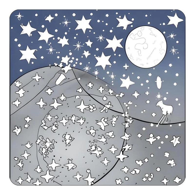 مگنت کاکتی طرح ماه و ستاره مدل mp54948