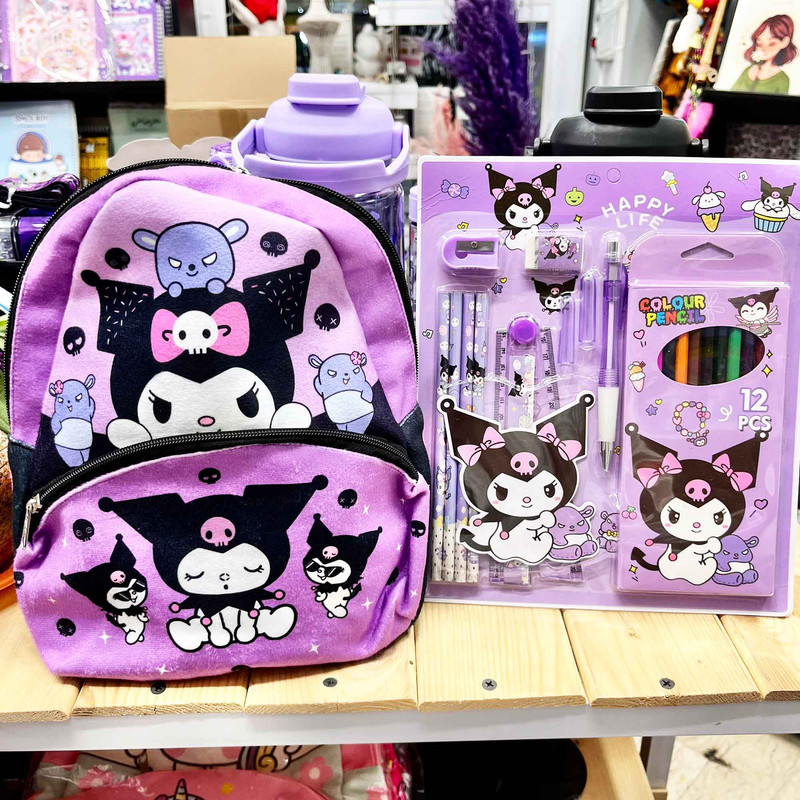 بسته لوازم تحریر مدل کرومی کد 03 مجموعه 17 عددی