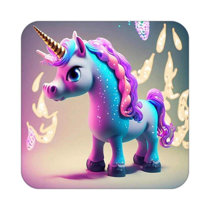 زیر لیوانی کاکتی طرح اسب تک شاخ و یونیکورن مدل mp28970