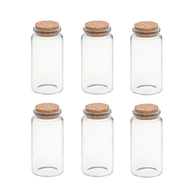 ست جا ادویه  6 پارچه مدل چوب پنبه گرد کد S3-6 