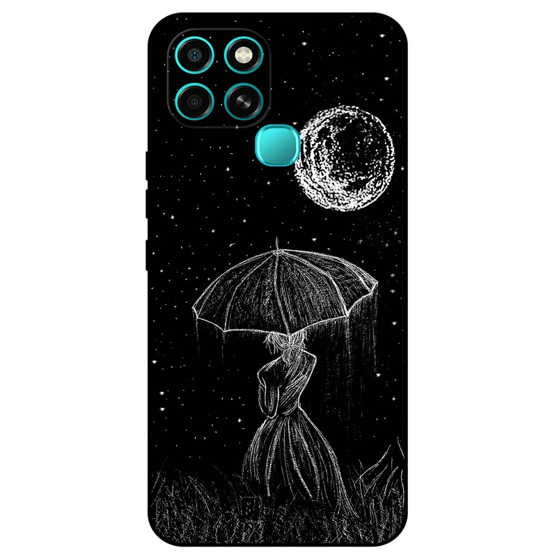 کاور مگافون طرح دختر و ماه مدل 1369 مناسب برای گوشی موبایل اینفینیکس Smart 6