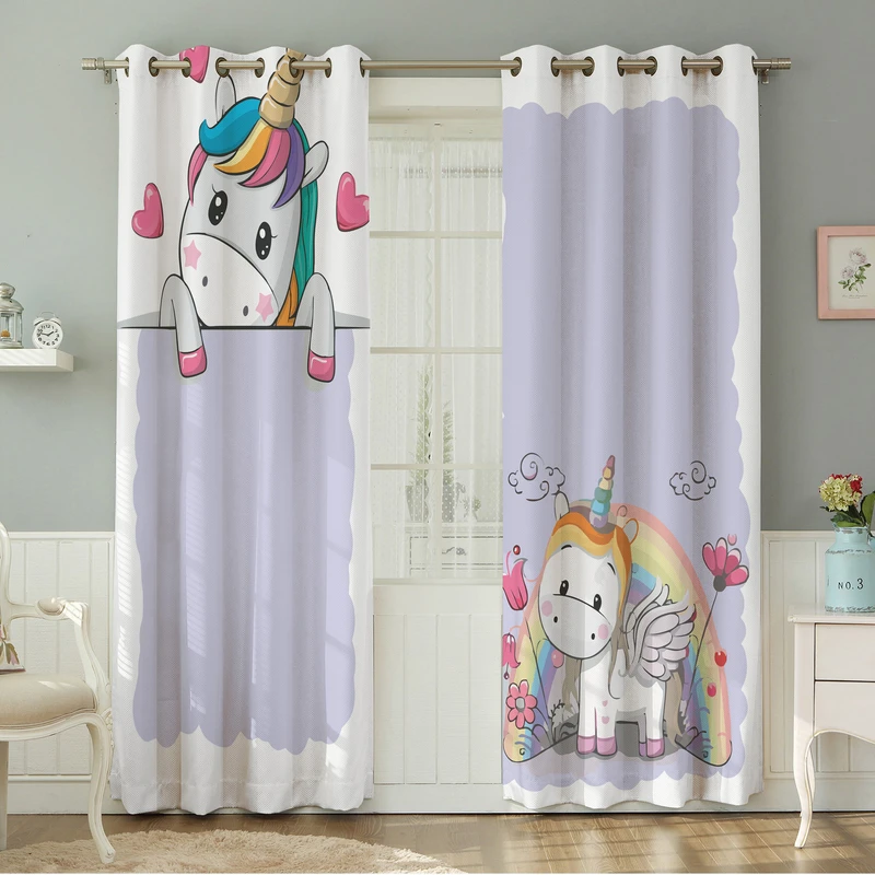 پرده نیروانا طرح کودک  مدل مخمل کد 8201 سایز 140×280 سانتی متر