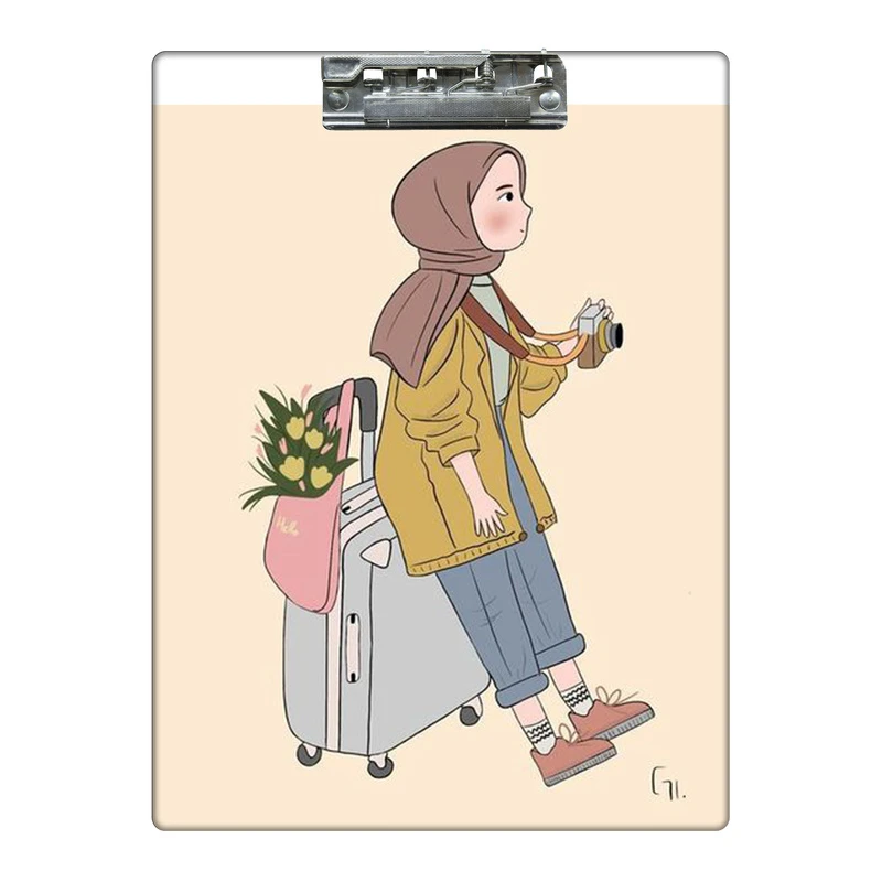 تخته شاسی طرح دختر عکاس و سفر کد 4667432 سایز A4