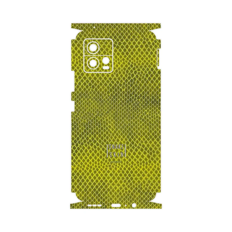 برچسب پوششی ماهوت مدل Yellow Snake Skin-FullSkin مناسب برای گوشی موبایل موتورولا Moto G72