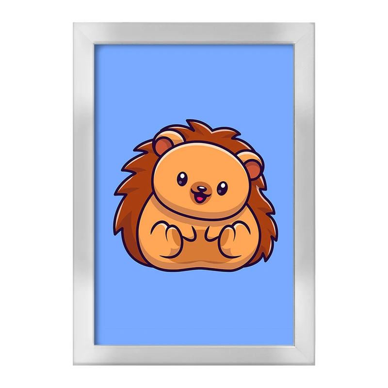 تابلو خندالو طرح حیوانات بامزه جوجه تیغی کد 29643