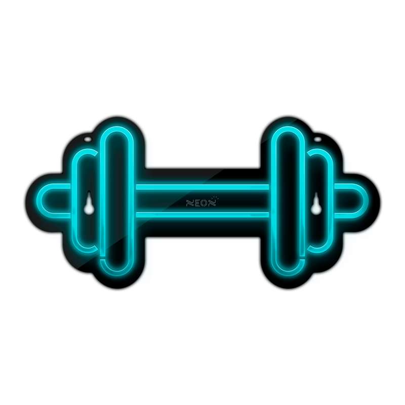 چراغ دیواری نئون دیزاین طرح Dumbbell-BL_TBL