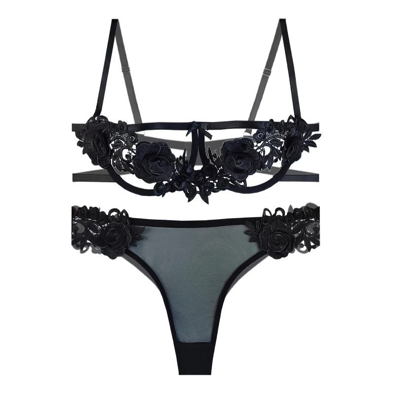 ست شورت و سوتین زنانه مکسوریا مدل انبرودی گلدانتل کد NKU MAX 02207 - - 1