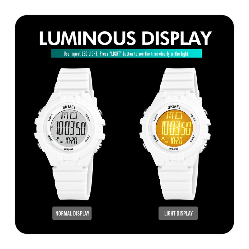 ساعت مچی دیجیتال پسرانه اسکمی مدل 1716White ساعت مچی دیجیتال پسرانه اسکمی مدل 1716White