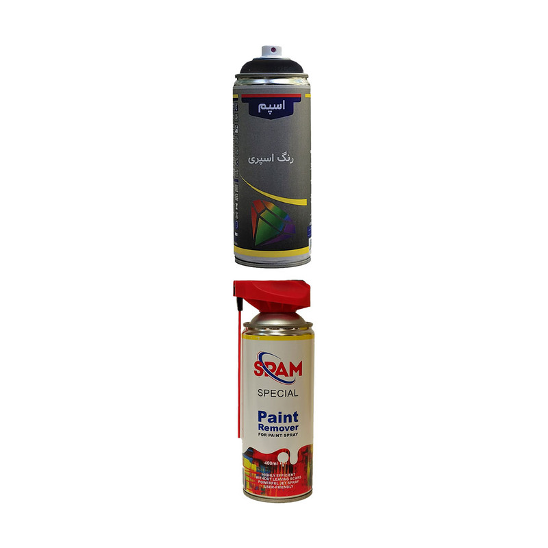 اسپری رنگ مشکی مات و رنگ بر اسپم مدل spam2 حجم 400 میلی لیتر اسپری رنگ مشکی مات و رنگ بر اسپم مدل spam2 حجم 400 میلی لیتر