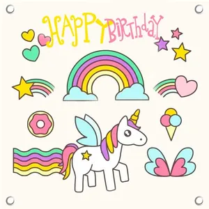 بنر تولد طرح اسب تک شاخ کد BnArt-41