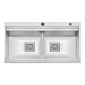 سینک ظرفشویی استیل توکار یک لگنه الکا استیل مدل 4012