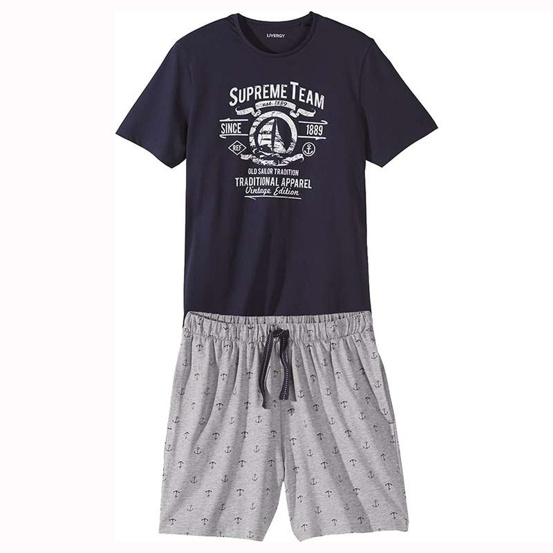 ست تی شرت و شلوارک مردانه لیورجی مدل 6948410