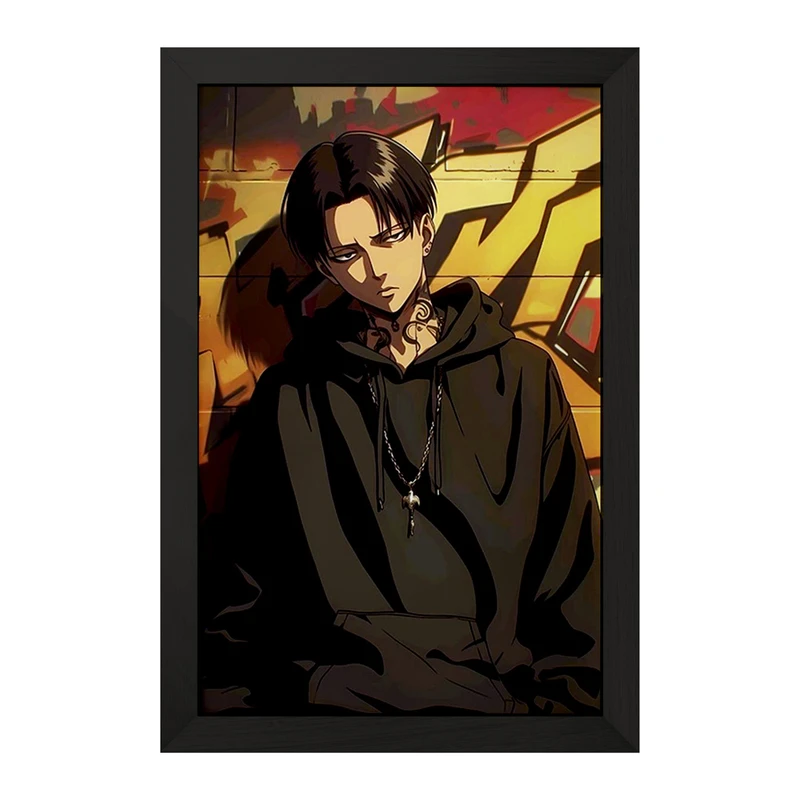 تابلو خندالو مدل لیوای آکرمن انیمه اتک آن تایتان کد F1821