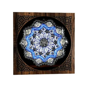 بشقاب میناکاری طرح شب پرستاره