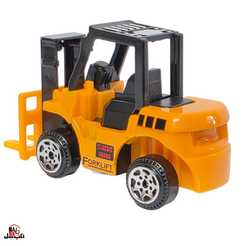 ماشین بازی ناب سل مدل لیفتراک فلزی راهسازی باکس دار کد ROAD CONSTRUCTION NAAB006A