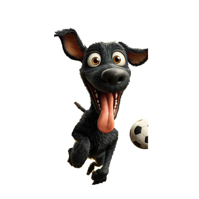 استیکر پارچه و لباس پاد آفرین مدل کارتونی سگ بامزه جذاب کد 1365