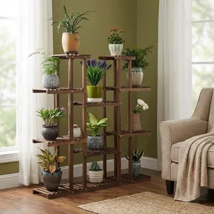 استند گل و گلدان چوب نراد خارجی مدل gol5، قابل مونتاژ با پیچ فیکس، ابعاد 120×120×25 سانتی‌متر، وزن 5000 گرم