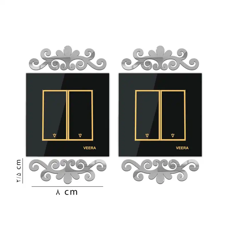 استیکر کلید و پریز دکوماتوس مدل D300 N مجموعه 20 عددی