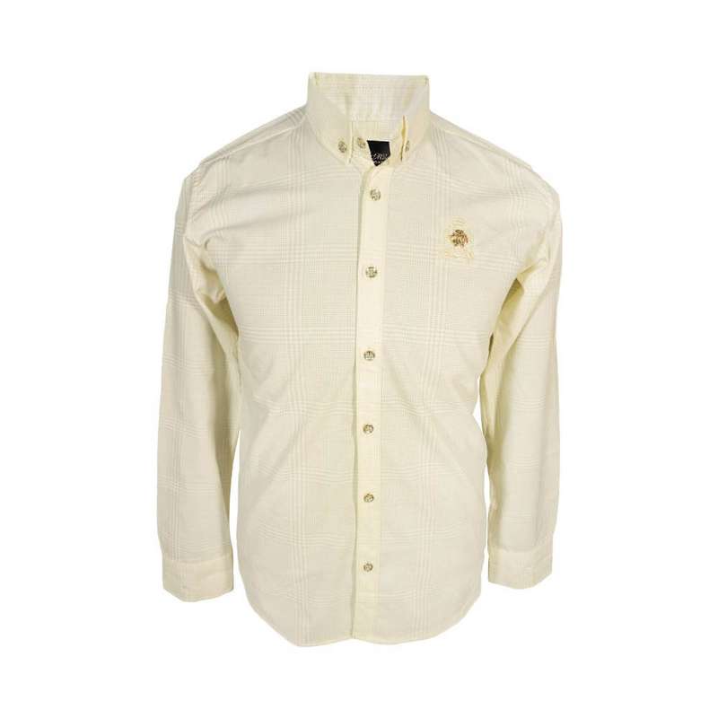 پیراهن آستین بلند مردانه مدل ساتن خطی کد 43-124086 رنگ زرد