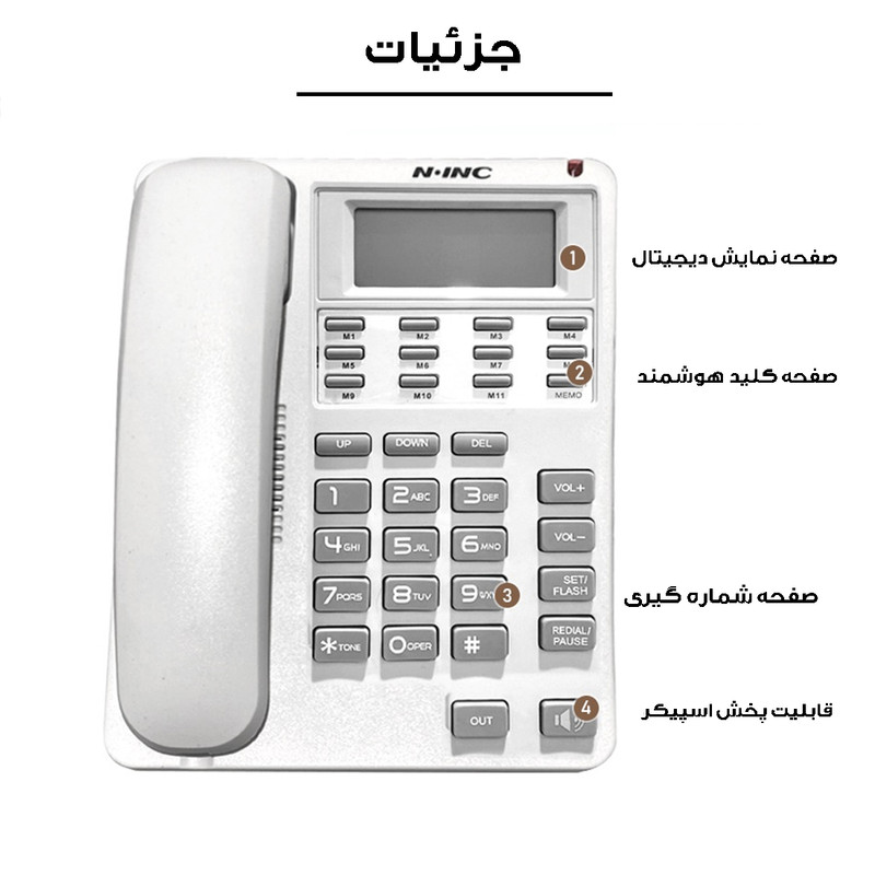 تلفن ناینک مدل KX-T882CID
