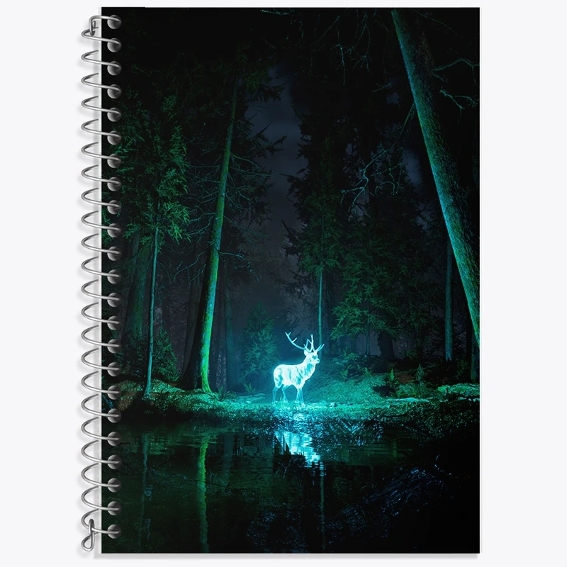 دفتر زبان 50 برگ خندالو مدل سه خط طرح گوزن کد F1415