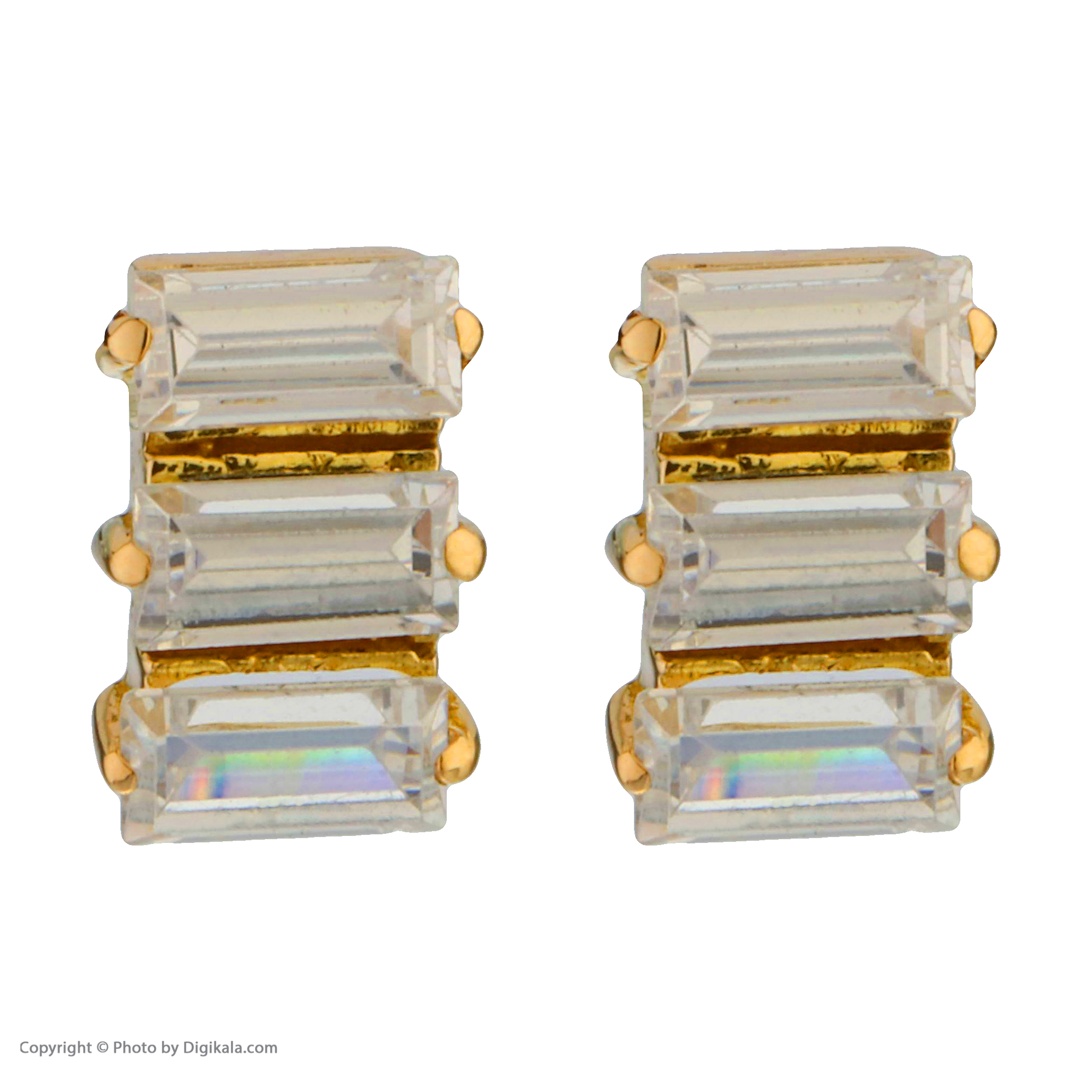 گوشواره طلا 18 عیار زنانه پرسته مدل WE481