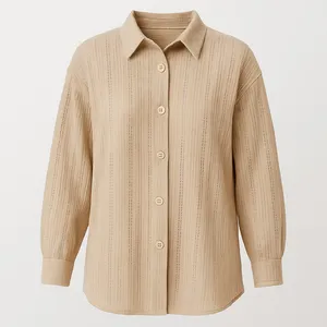 شومیز آستین بلند یقه دکمه دار زنانه مدل 680