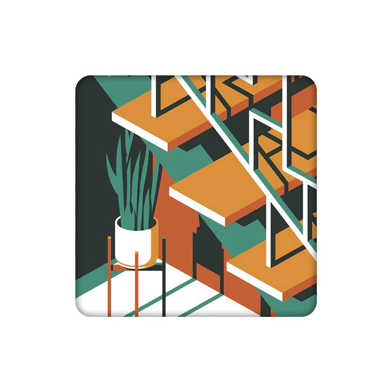 زیرلیوانی طرح گلدان سانسوریا کد 2357259