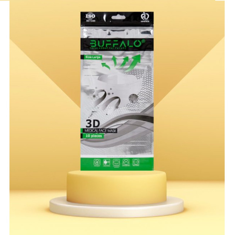 ماسک تنفسی بوفالو مدل سه بعدی 5 لایه بسته 10 عددی