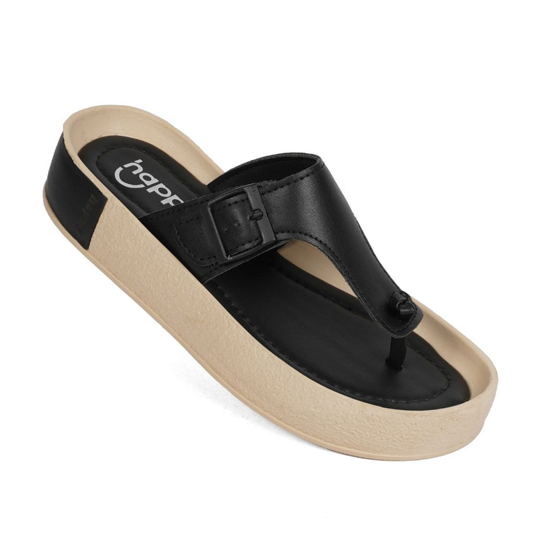 دمپایی لاانگشتی زنانه مدل الیزابت رنگ مشکی