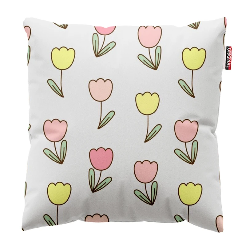 کوسن پاد آفرین طرح گل کد 2462 سایز 30*30 سانتی متر