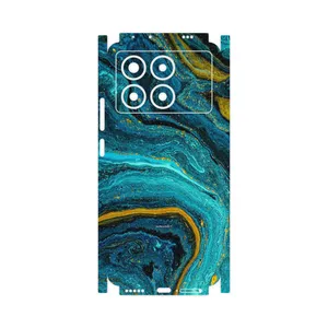 MAHOOT Turquoise marblewith golden streaks-FullSkin Cover Sticker for Xiaomi Poco X6 Pro