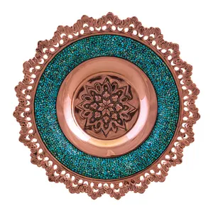 بشقاب فیروزه کوبی مسجدی مدل F51