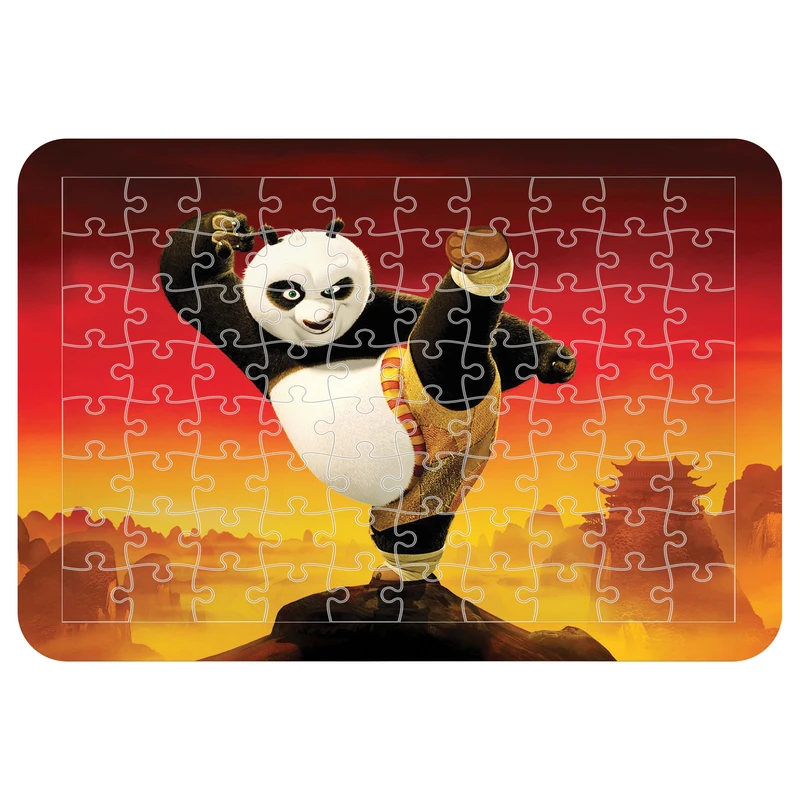 پازل 54 تکه مدل CHB1128 طرح انیمیشن پاندا کونگ فو کار