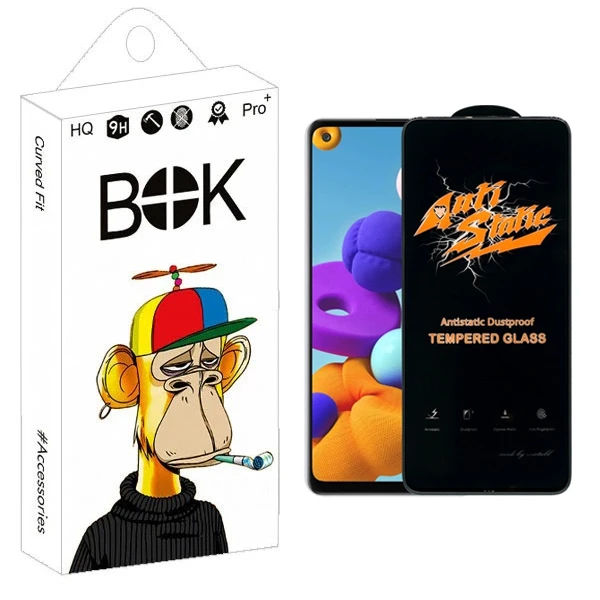 محافظ صفحه نمایش بوک مدل Carbon Antistatic مناسب برای گوشی موبایل سامسونگ Galaxy A21s