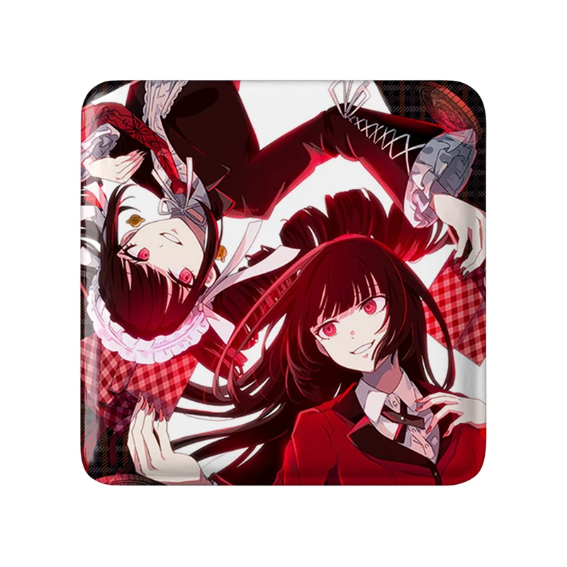 مگنت خندالو طرح یومکو و سلستیا انیمه قمارباز مدل مربعی کد 33699