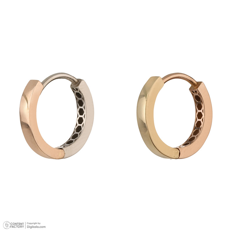 گوشواره حلقه ای طلا 18 عیار زنانه دوست خوب مدل Dk620 - 3