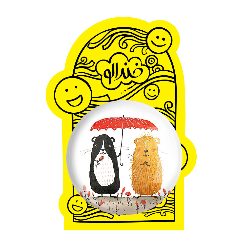 آینه جیبی خندالو طرح موش مدل تاشو کد 5228