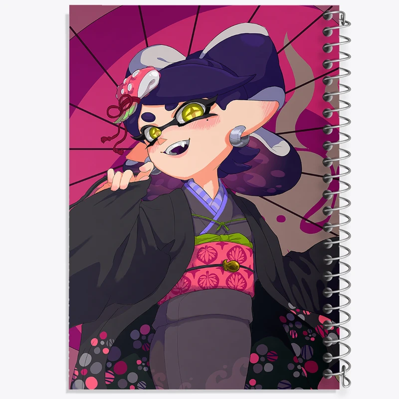 دفتر ژورنال نویسی 50 برگ خندالو مدل نقطه ای طرح بازی اسپلاتون (Splatoon) کد 33310