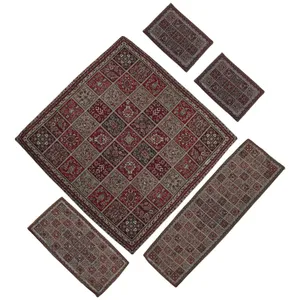 ست 5 تیکه رومیزی ترمه  طرح خشتی