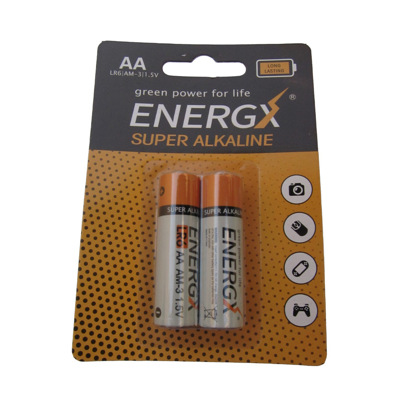 باتری قلمی انرژیکس مدل سوپر آلکالاین بسته 2 عددی