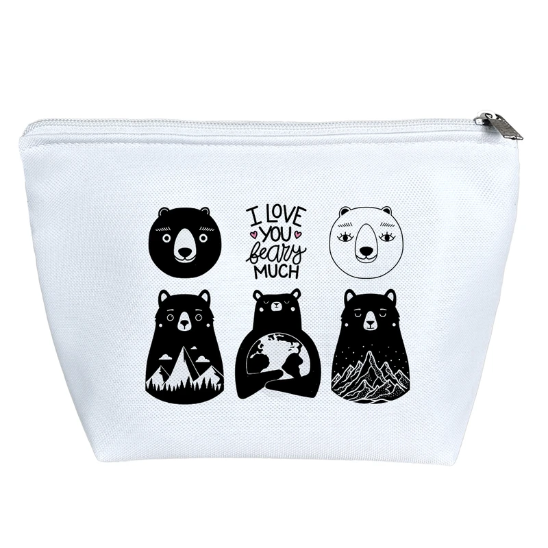 کیف لوازم آرایش دخترانه خندالو مدل خرس  کد 1980