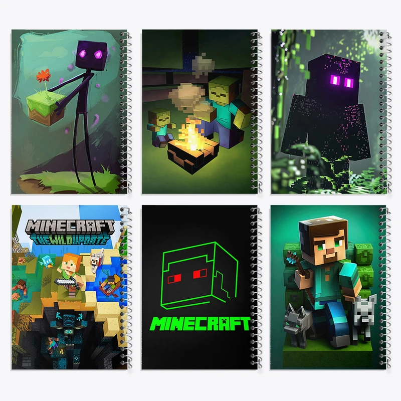 دفتر نقاشی 50 برگ خندالو طرح ماینکرفت (Minecraft) کد 576 مجموعه 6 عددی