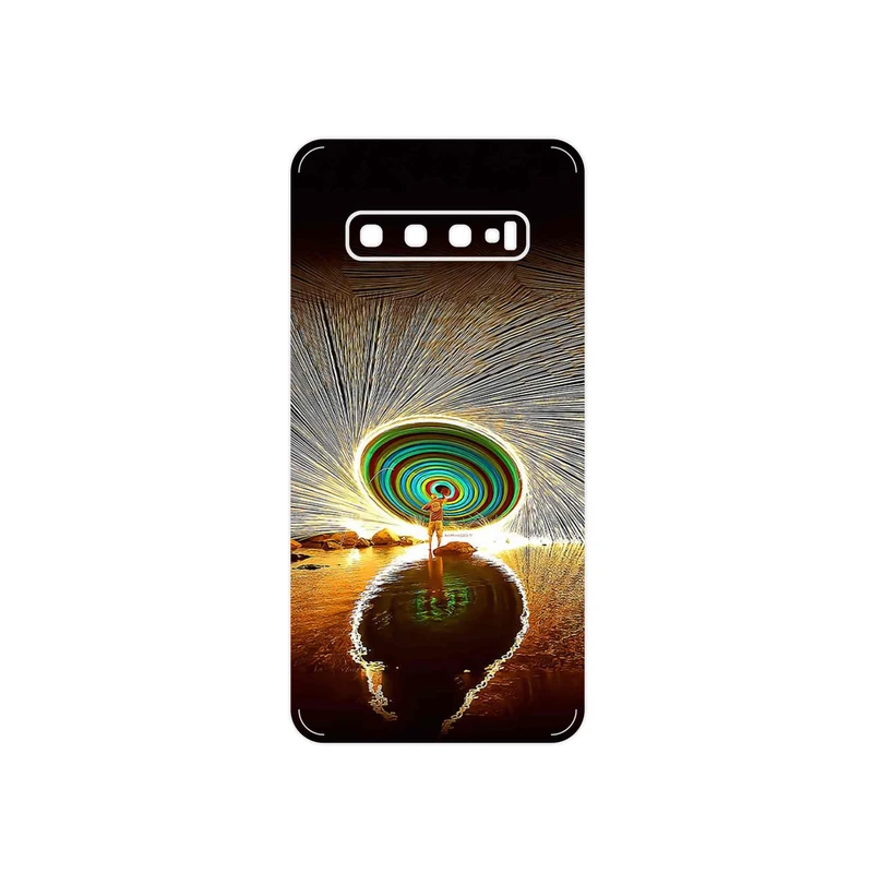 برچسب پوششی ماهوت مدل Night Light Fountain مناسب برای گوشی موبایل سامسونگ Galaxy S10