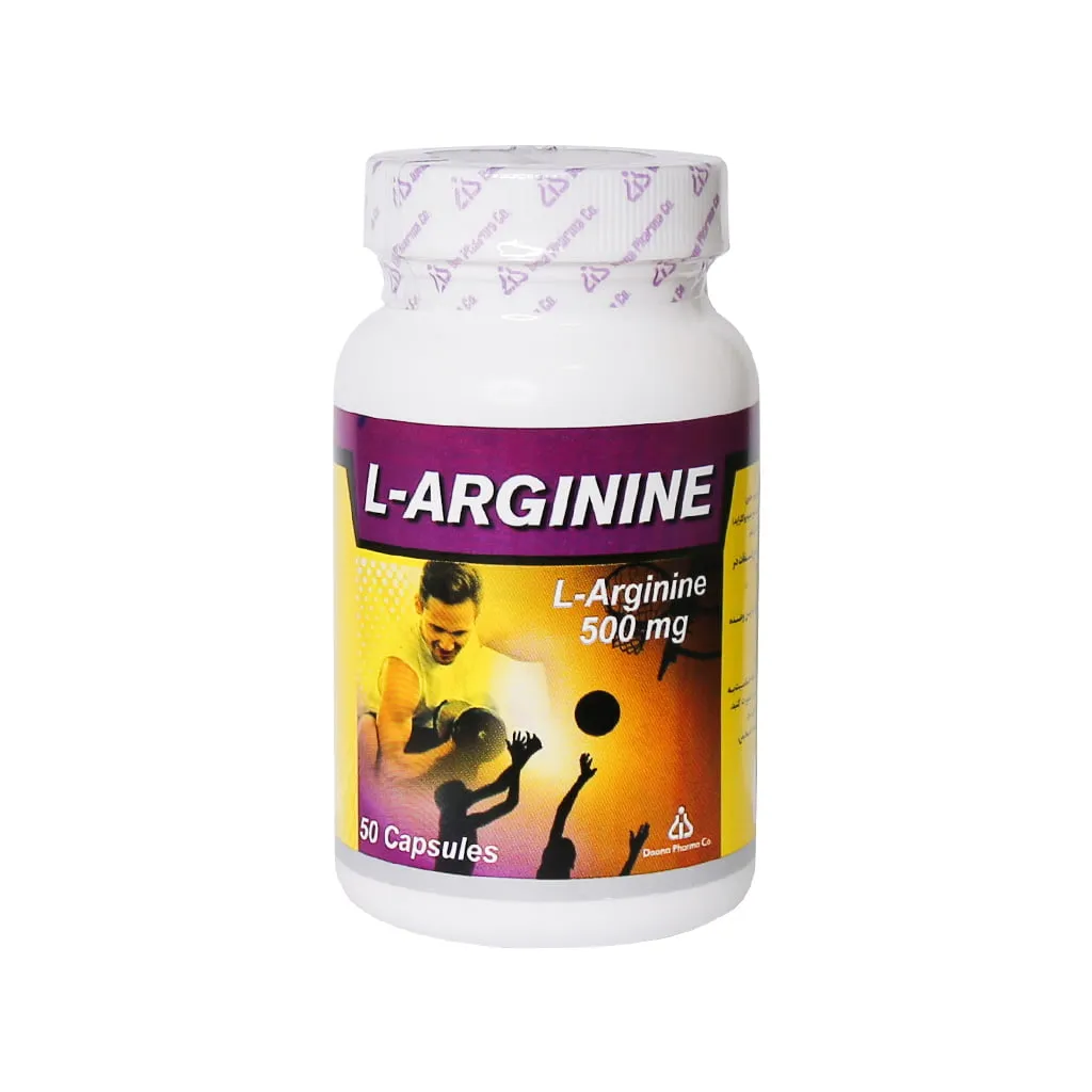 کپسول ژلاتینی نرم ال-آرژنین 500 میلی گرم دانا بسته 50 عددی